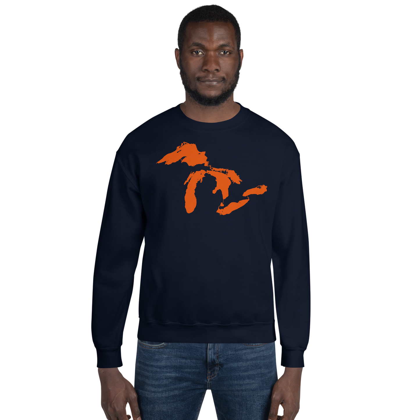 Great Lakes Sweatshirt | Unisex Standard - Maple Leaf Orange