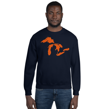 Great Lakes Sweatshirt | Unisex Standard - Maple Leaf Orange