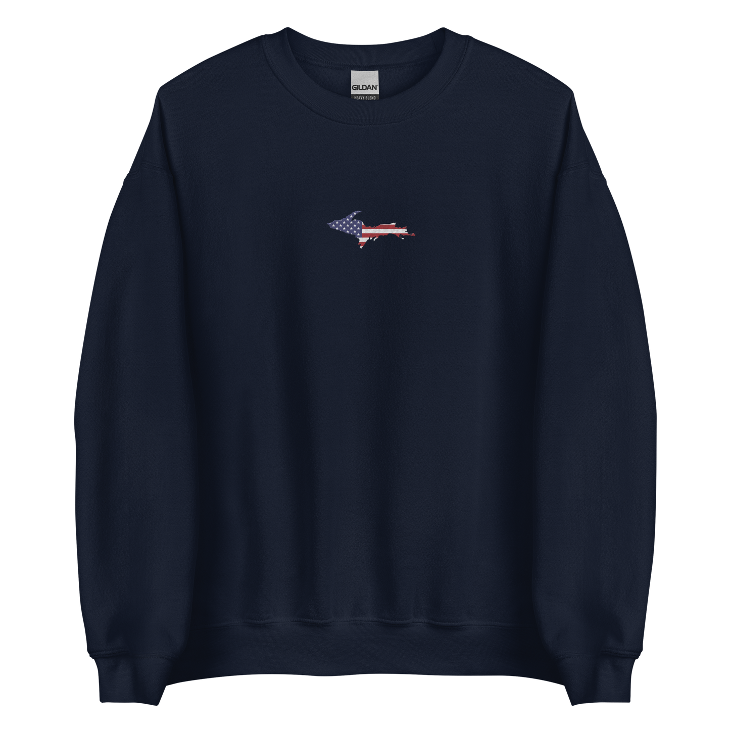 Michigan Upper Peninsula Sweatshirt (w/ Embroidered UP USA Flag Outline) | Unisex Standard