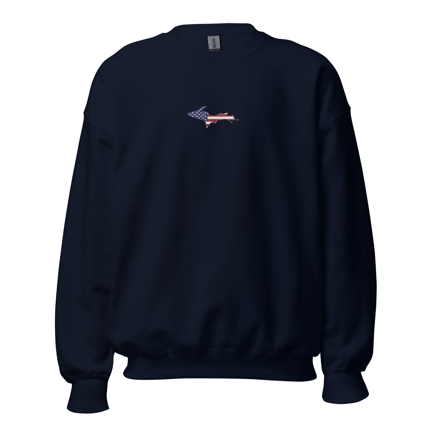 Michigan Upper Peninsula Sweatshirt (w/ Embroidered UP USA Flag Outline) | Unisex Standard