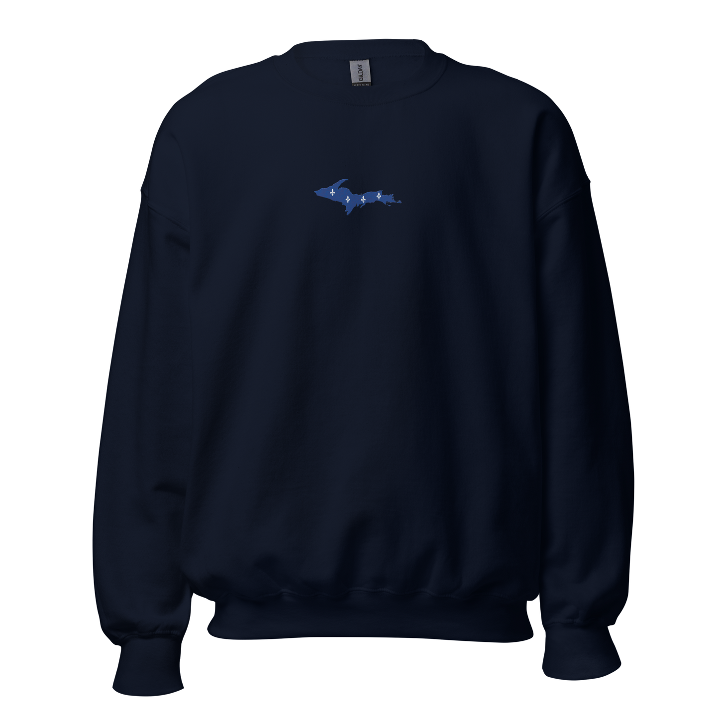 Michigan Upper Peninsula Sweatshirt (w/ Embroidered UP Quebec Flag Outline) | Unisex Standard