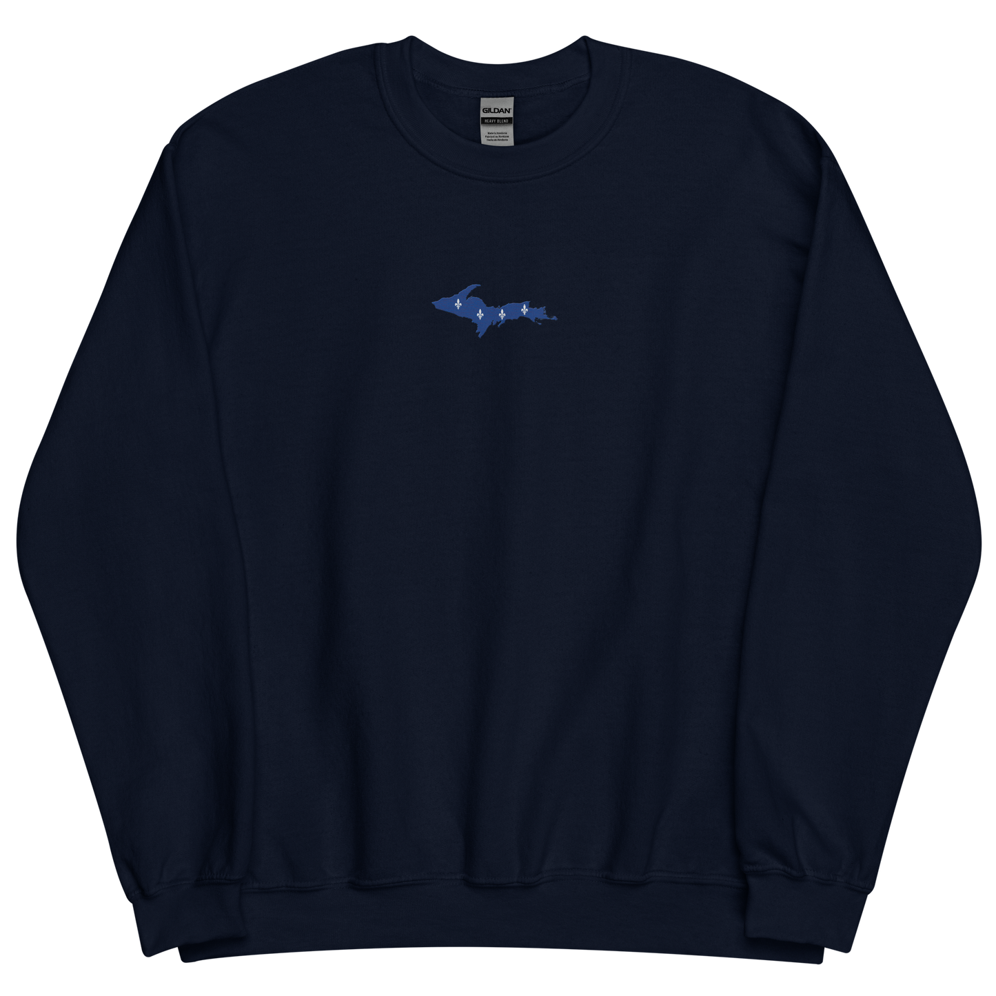 Michigan Upper Peninsula Sweatshirt (w/ Embroidered UP Quebec Flag Outline) | Unisex Standard