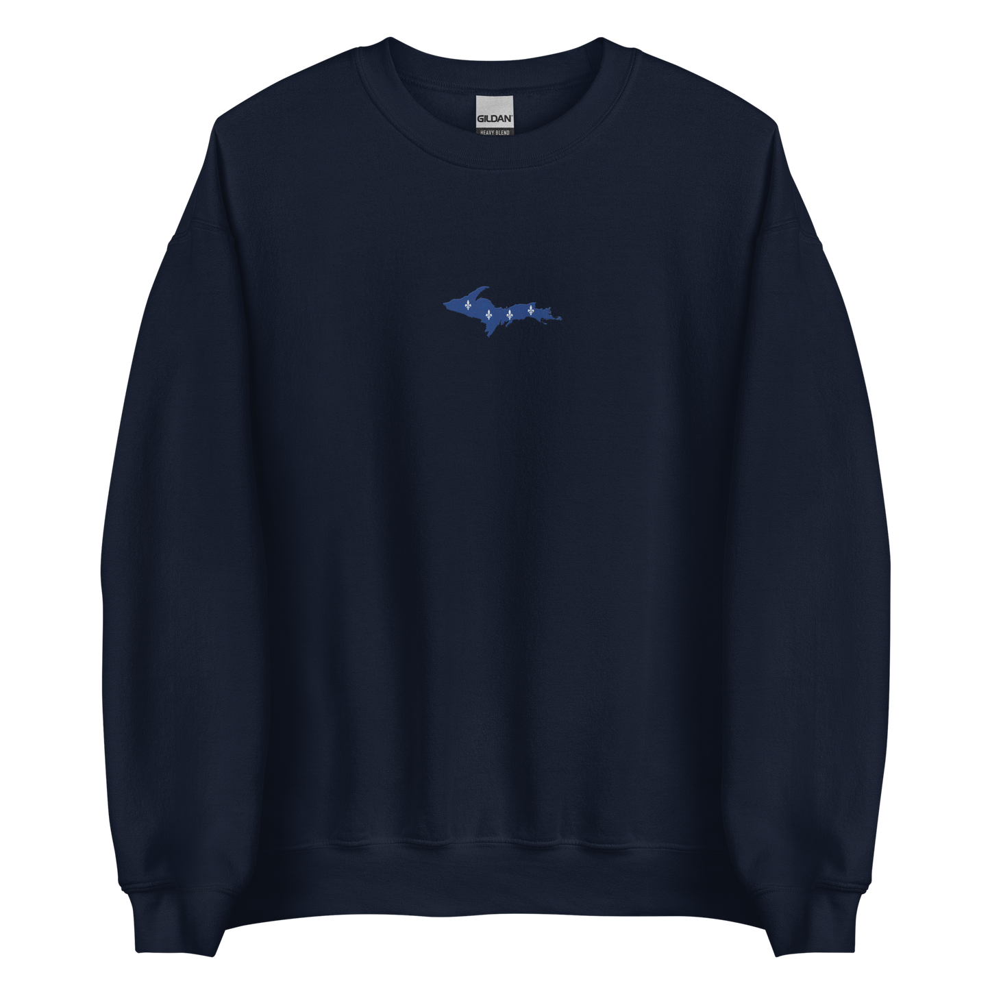 Michigan Upper Peninsula Sweatshirt (w/ Embroidered UP Quebec Flag Outline) | Unisex Standard