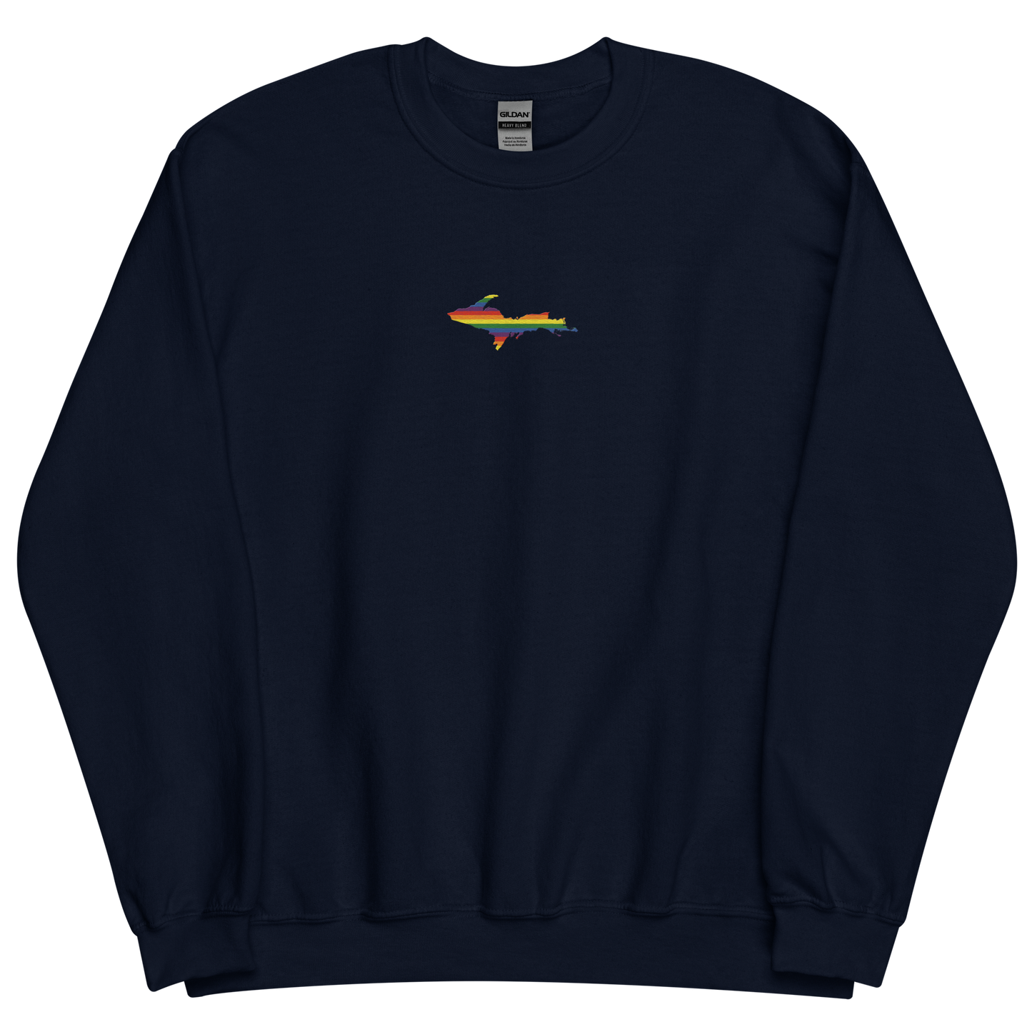 Michigan Upper Peninsula Sweatshirt (w/ Embroidered UP Pride Flag Outline) | Unisex Standard