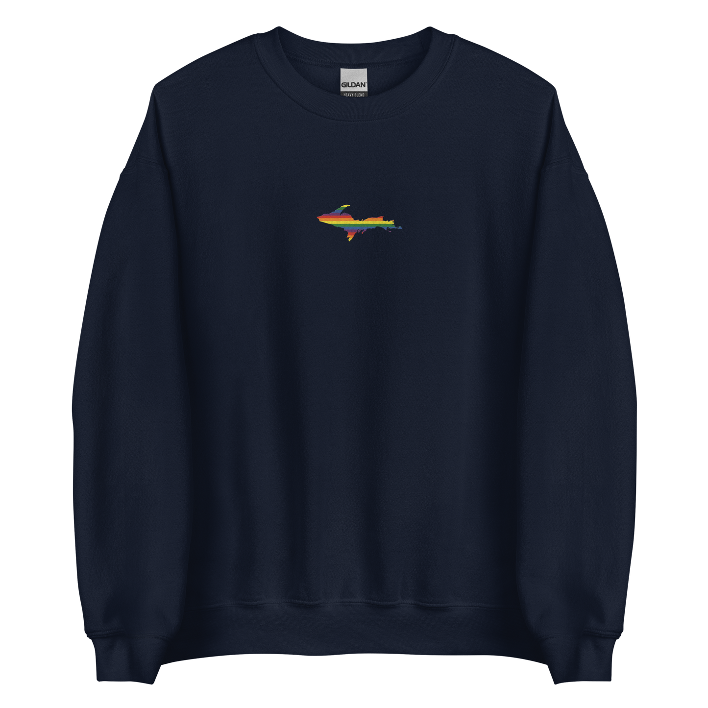 Michigan Upper Peninsula Sweatshirt (w/ Embroidered UP Pride Flag Outline) | Unisex Standard