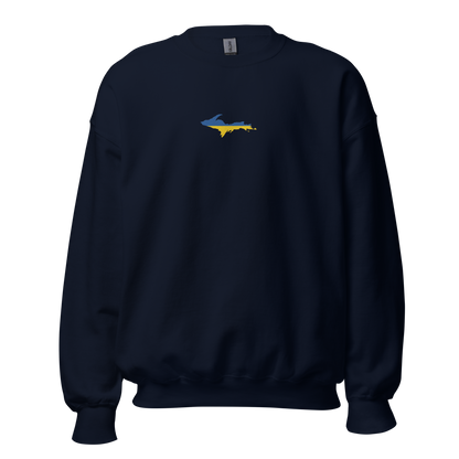 Michigan Upper Peninsula Sweatshirt (w/ Embroidered UP Ukraine Outline) | Unisex Standard