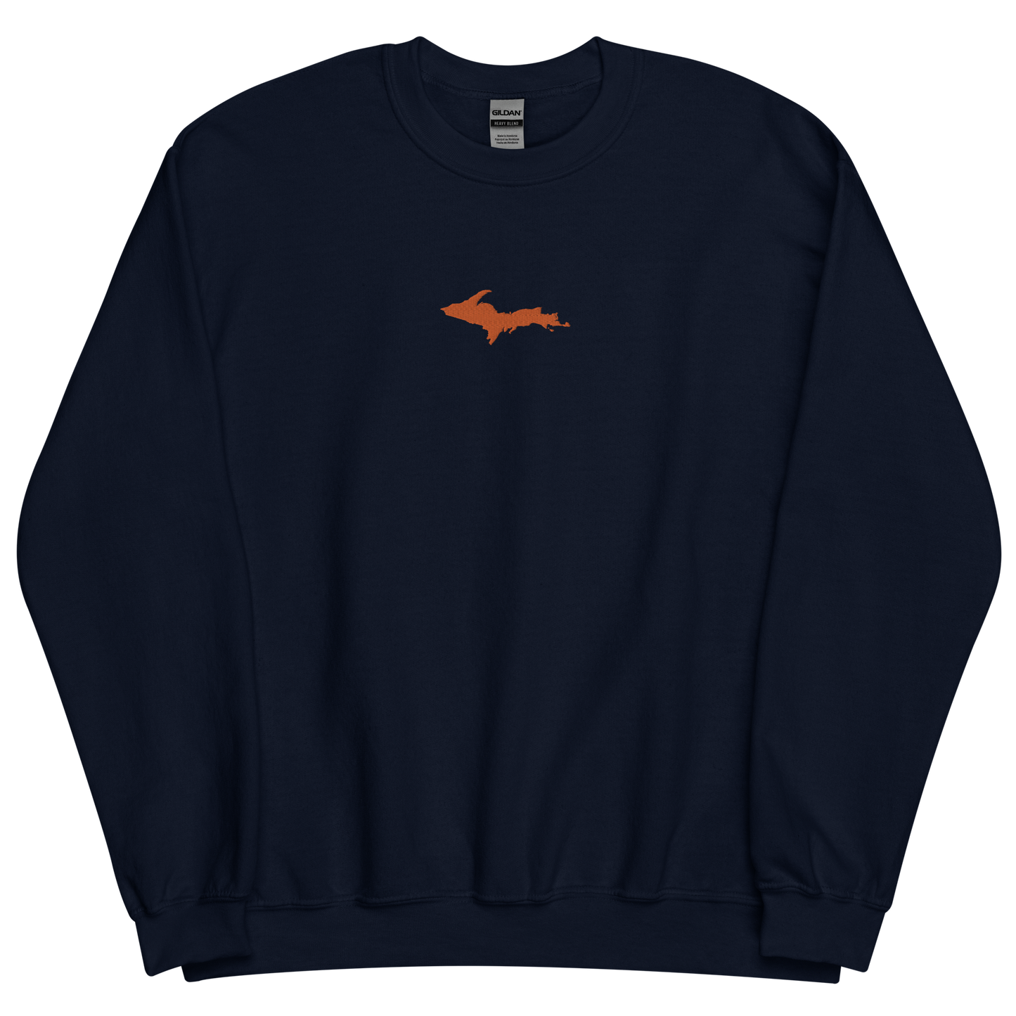 Michigan Upper Peninsula Sweatshirt (w/ Embroidered Orange UP Outline) | Unisex Standard