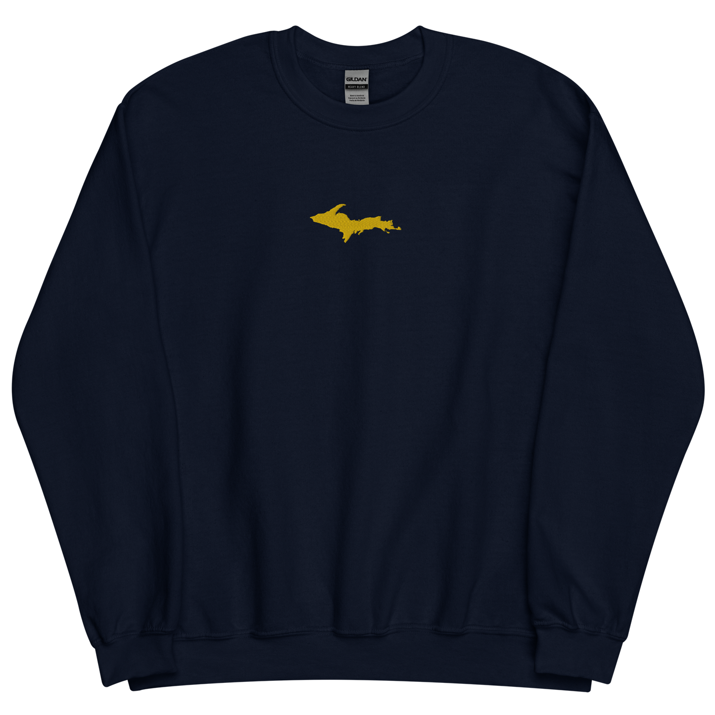 Michigan Upper Peninsula Sweatshirt (w/ Embroidered Gold UP Outline) | Unisex Standard