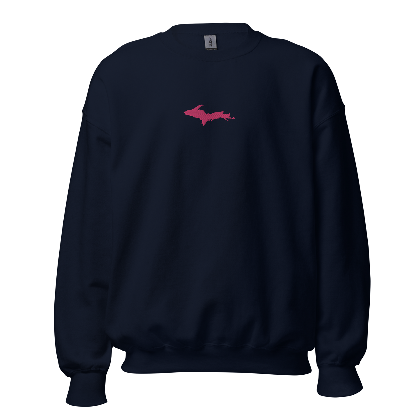 Michigan Upper Peninsula Sweatshirt (w/ Embroidered Pink UP Outline) | Unisex Standard