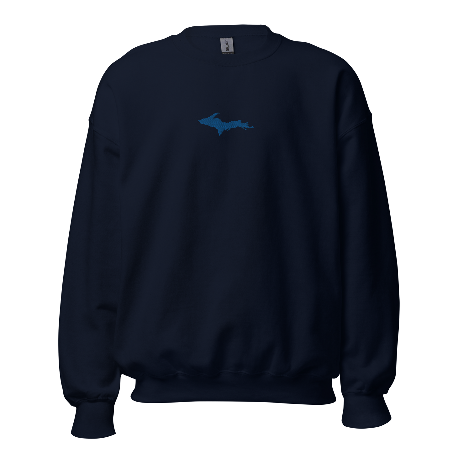 Michigan Upper Peninsula Sweatshirt (w/ Embroidered Azure UP Outline) | Unisex Standard