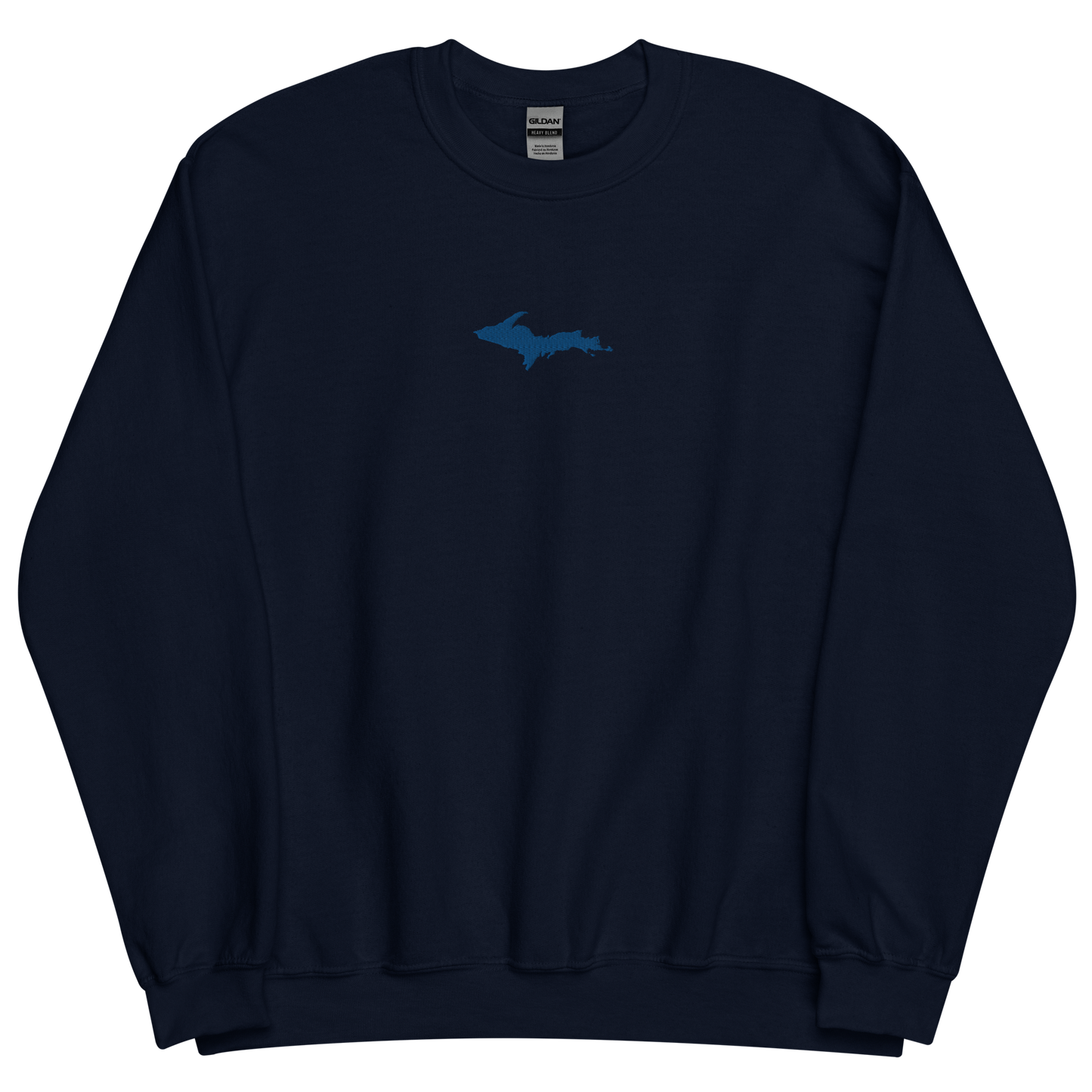 Michigan Upper Peninsula Sweatshirt (w/ Embroidered Azure UP Outline) | Unisex Standard