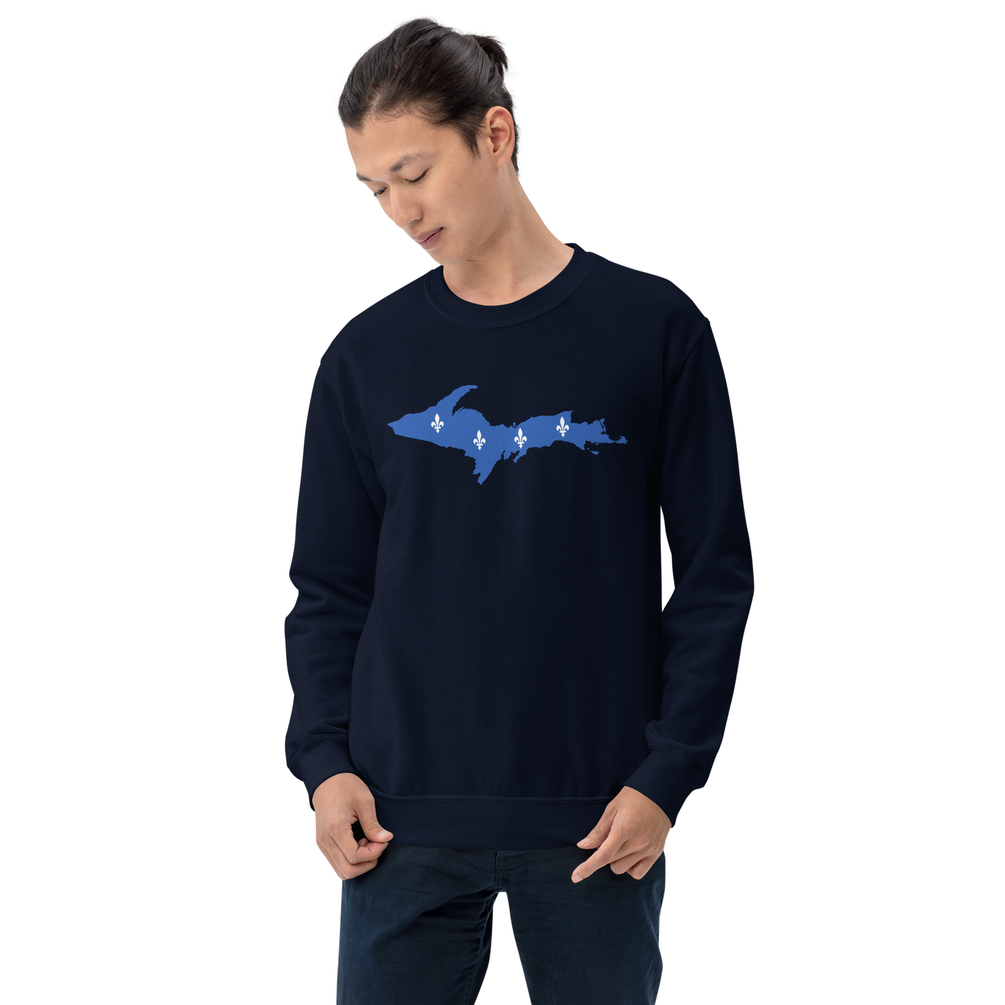 Michigan Upper Peninsula Sweatshirt (w/ UP Quebec Flag Outline) | Unisex Standard