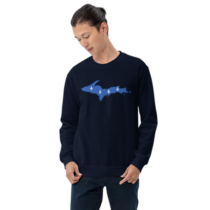 Michigan Upper Peninsula Sweatshirt (w/ UP Quebec Flag Outline) | Unisex Standard