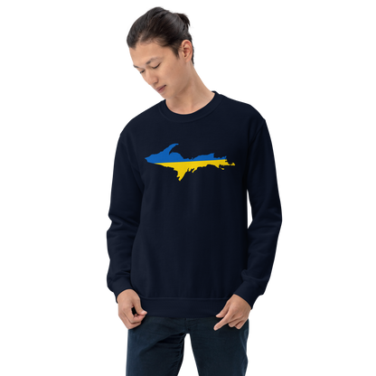 Michigan Upper Peninsula Sweatshirt (w/ UP Ukraine Outline) | Unisex Standard