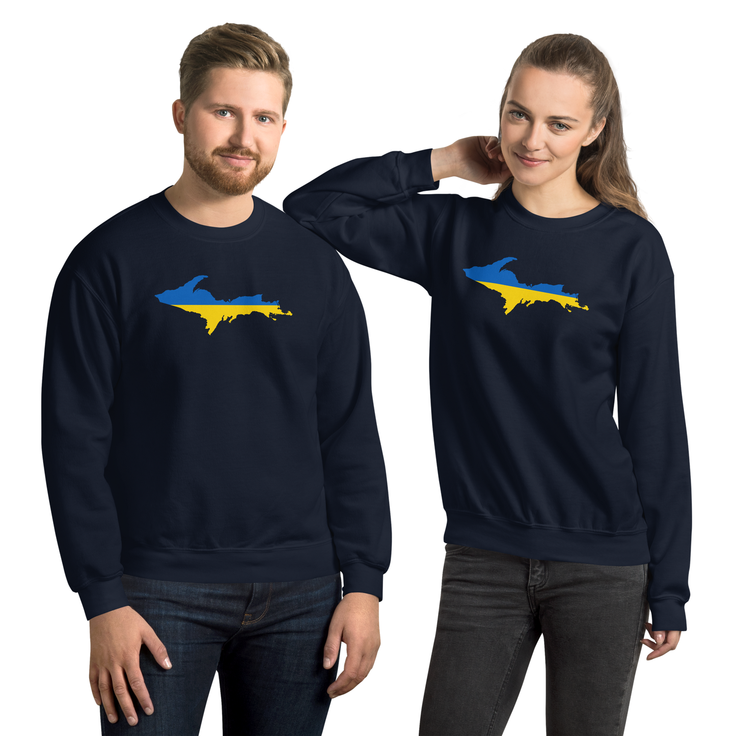 Michigan Upper Peninsula Sweatshirt (w/ UP Ukraine Outline) | Unisex Standard