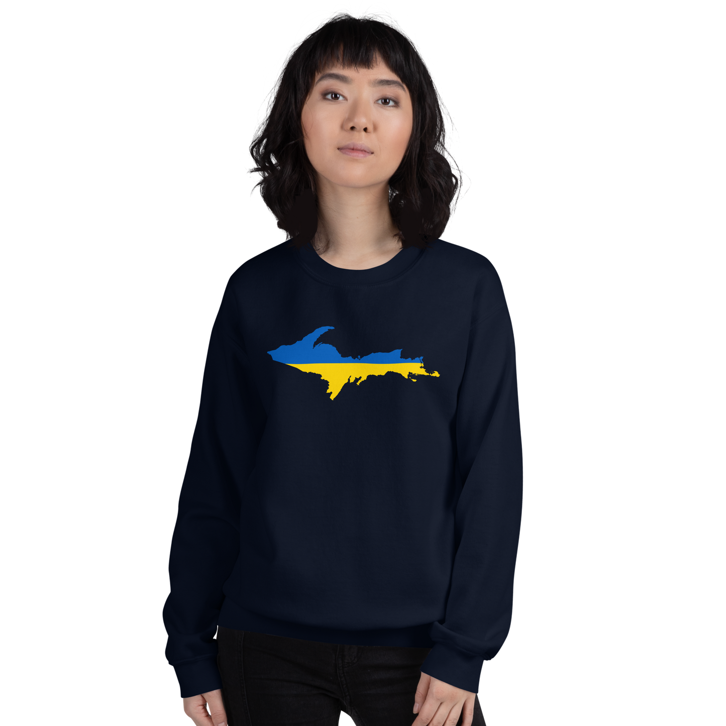 Michigan Upper Peninsula Sweatshirt (w/ UP Ukraine Outline) | Unisex Standard