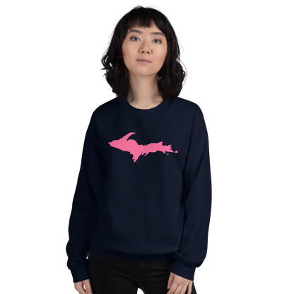 Michigan Upper Peninsula Sweatshirt (w/ Pink UP Outline) | Unisex Standard