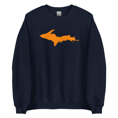 Michigan Upper Peninsula Sweatshirt (w/ Orange UP Outline) | Unisex Standard