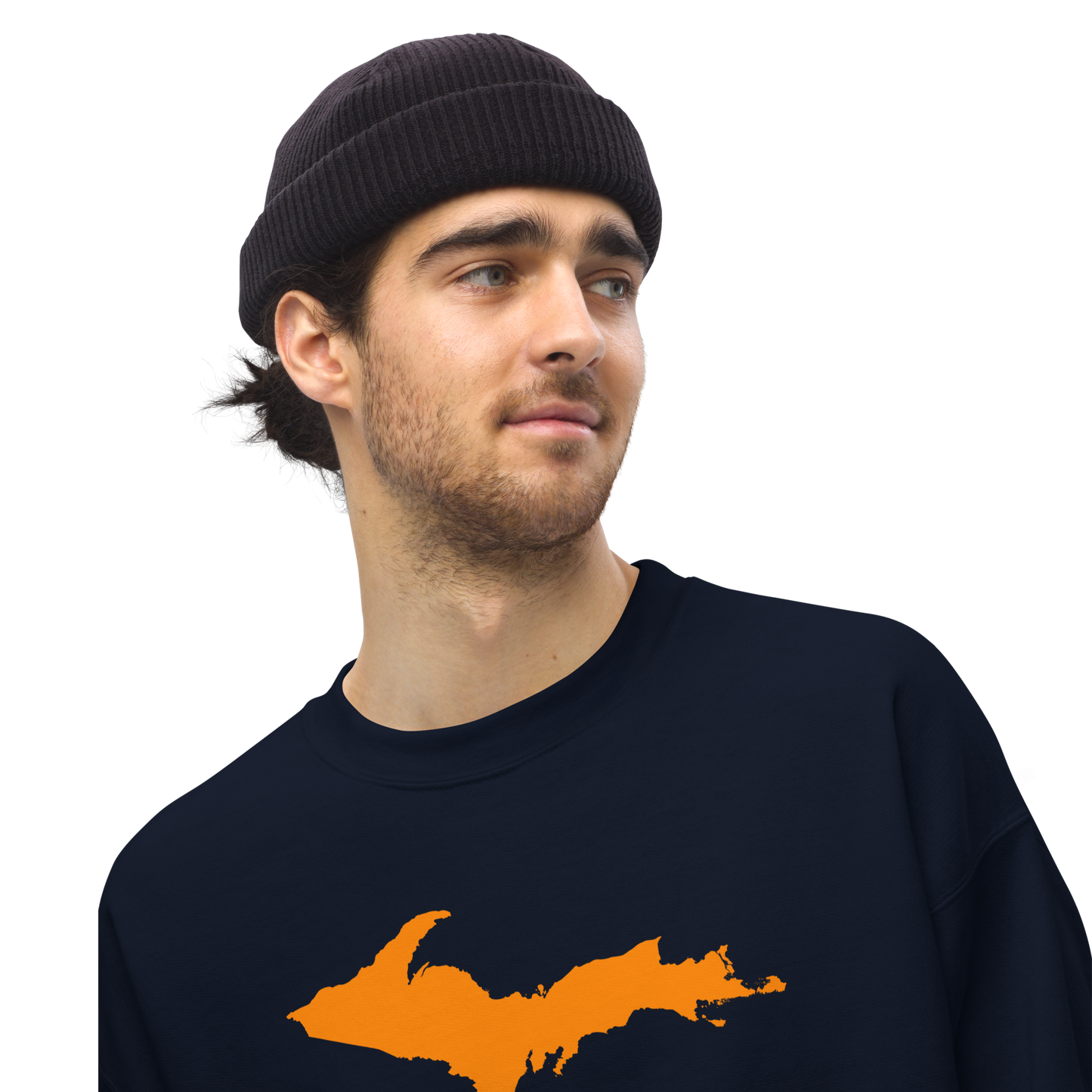 Michigan Upper Peninsula Sweatshirt (w/ Orange UP Outline) | Unisex Standard