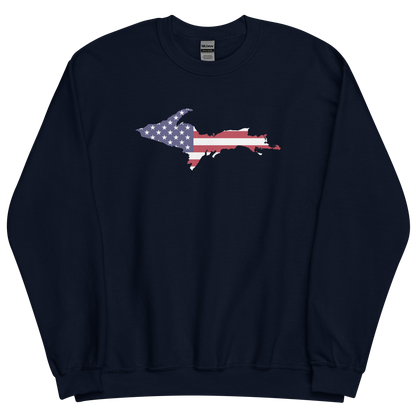 Michigan Upper Peninsula Sweatshirt (w/ UP USA Flag Outline) | Unisex Standard