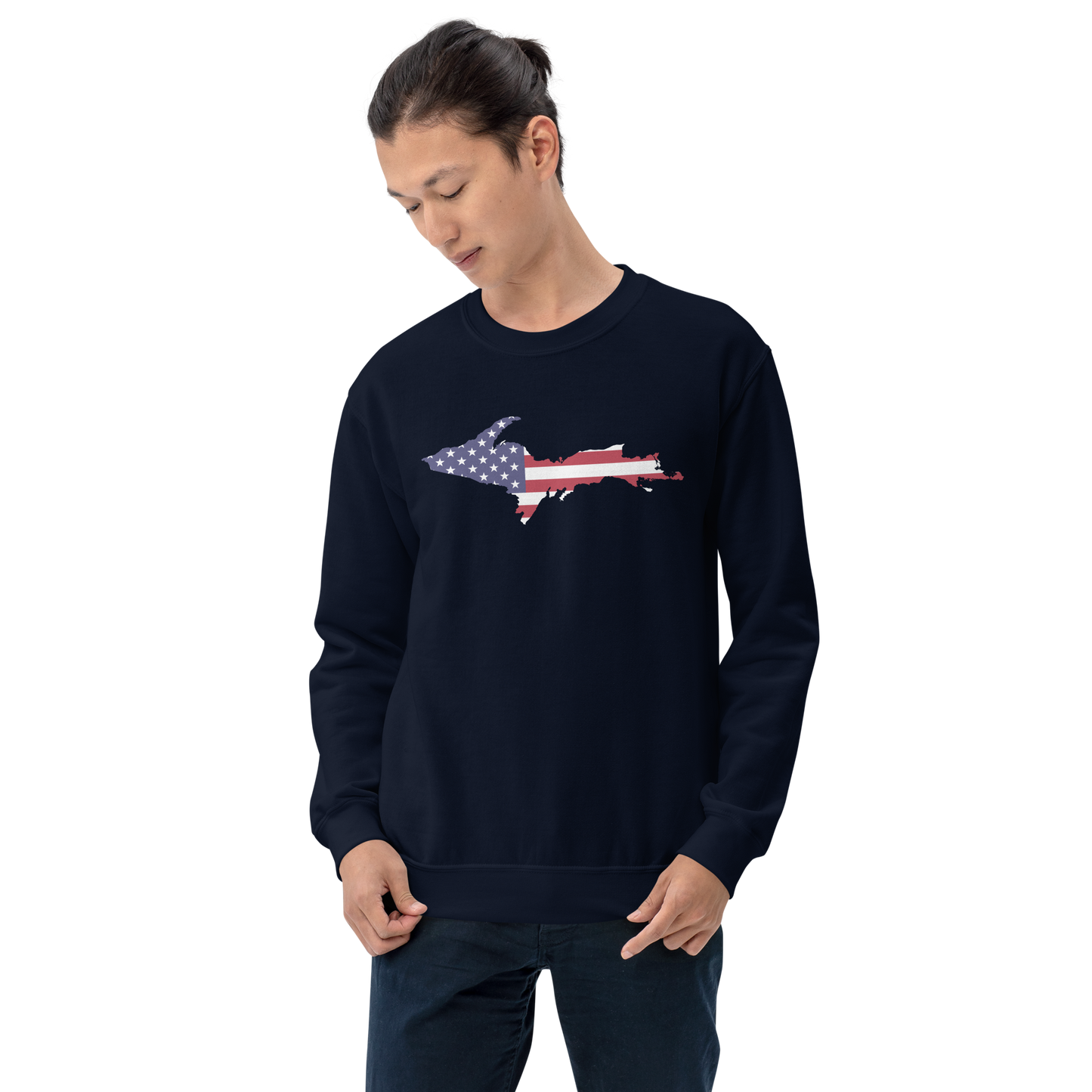 Michigan Upper Peninsula Sweatshirt (w/ UP USA Flag Outline) | Unisex Standard