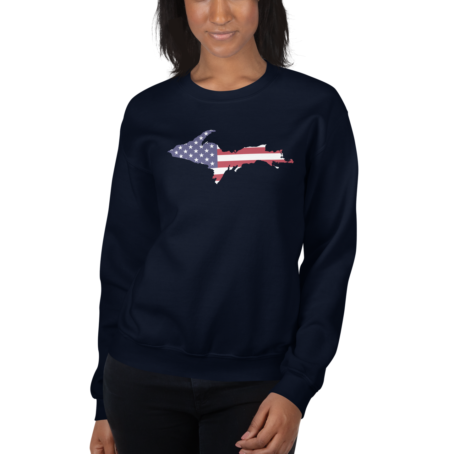 Michigan Upper Peninsula Sweatshirt (w/ UP USA Flag Outline) | Unisex Standard