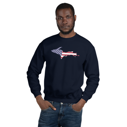 Michigan Upper Peninsula Sweatshirt (w/ UP USA Flag Outline) | Unisex Standard