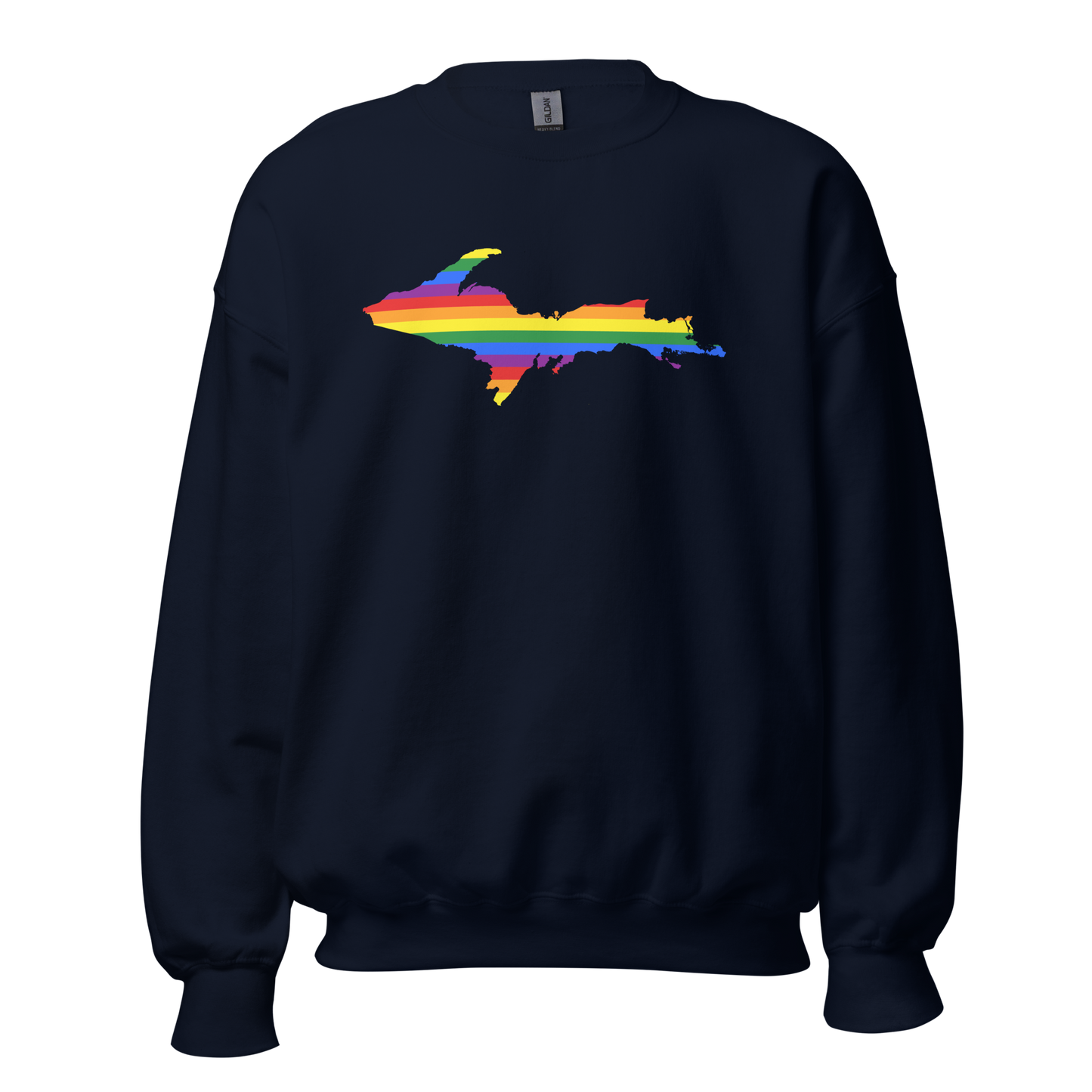 Michigan Upper Peninsula Sweatshirt (w/ UP Pride Flag Outline) | Unisex Standard