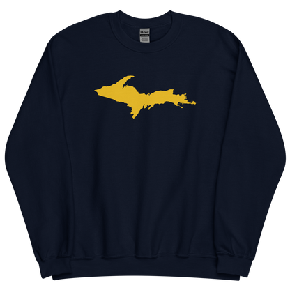 Michigan Upper Peninsula Sweatshirt (w/ Gold UP Outline) | Unisex Standard