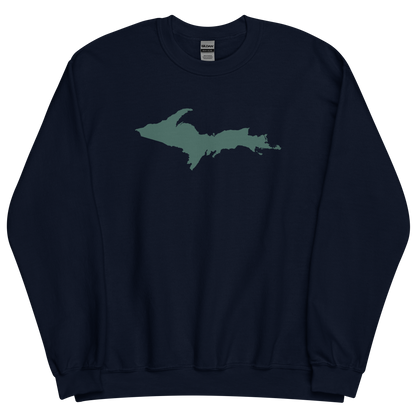 Michigan Upper Peninsula Sweatshirt (w/ Green UP Outline) | Unisex Standard