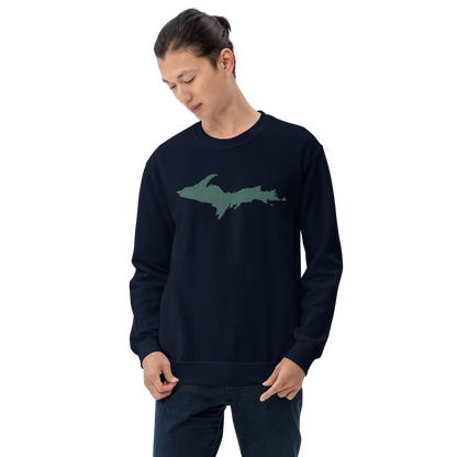 Michigan Upper Peninsula Sweatshirt (w/ Green UP Outline) | Unisex Standard