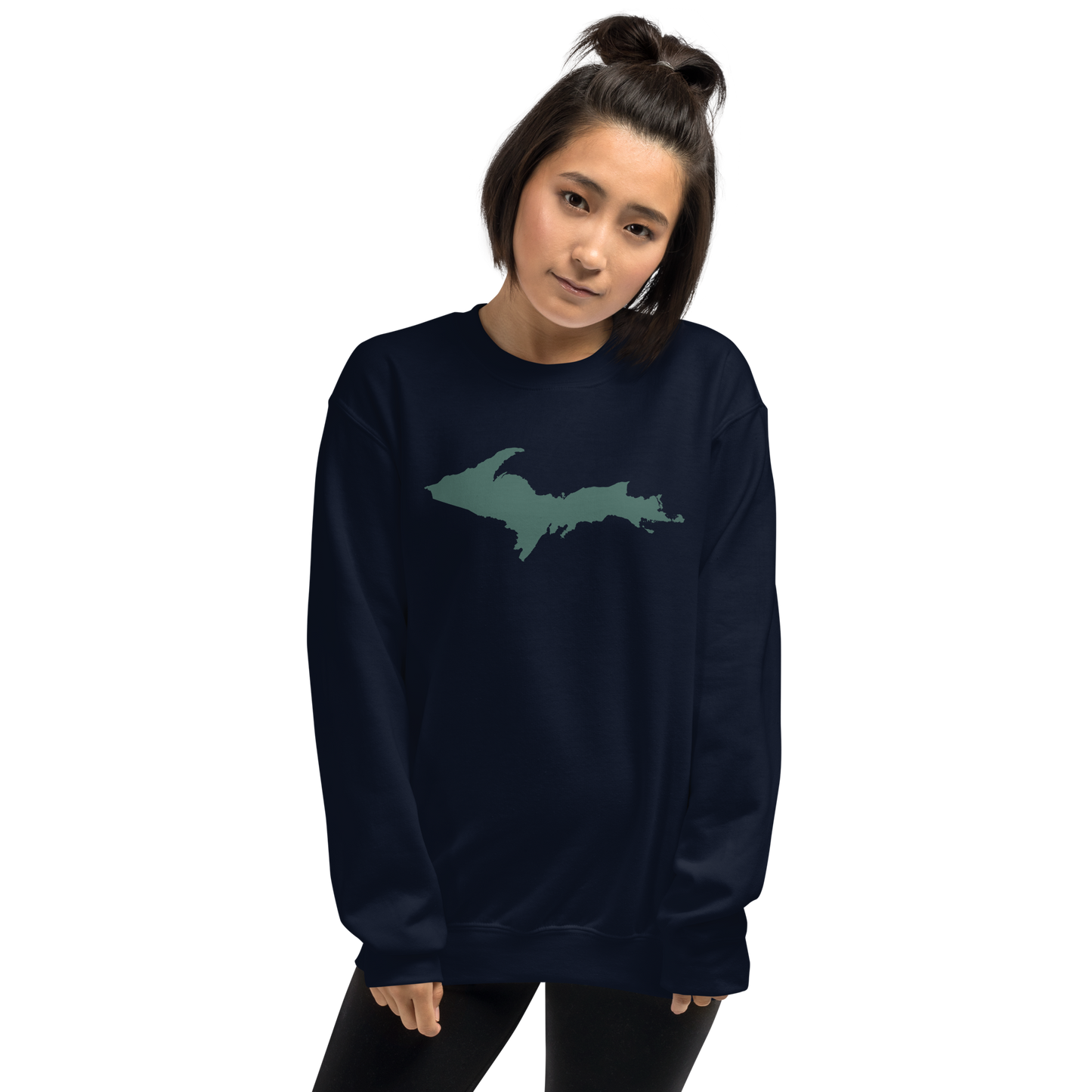 Michigan Upper Peninsula Sweatshirt (w/ Green UP Outline) | Unisex Standard