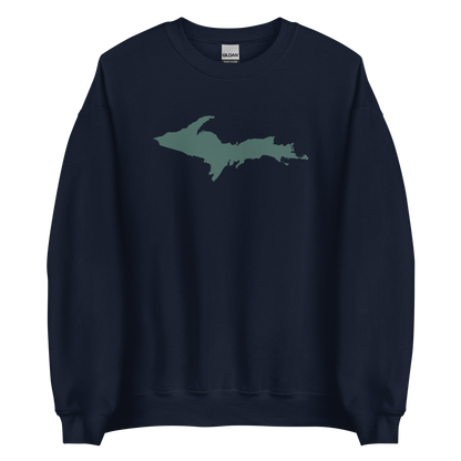 Michigan Upper Peninsula Sweatshirt (w/ Green UP Outline) | Unisex Standard