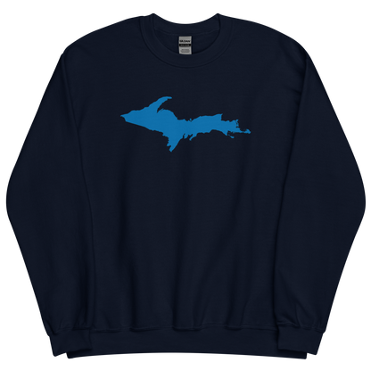 Michigan Upper Peninsula Sweatshirt (w/ Azure UP Outline) | Unisex Standard