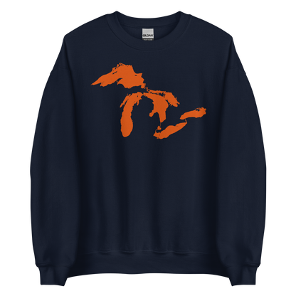 Great Lakes Sweatshirt | Unisex Standard - Maple Leaf Orange