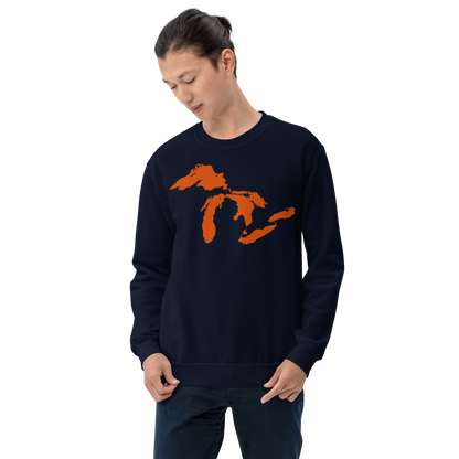 Great Lakes Sweatshirt | Unisex Standard - Maple Leaf Orange