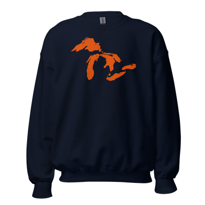 Great Lakes Sweatshirt | Unisex Standard - Maple Leaf Orange