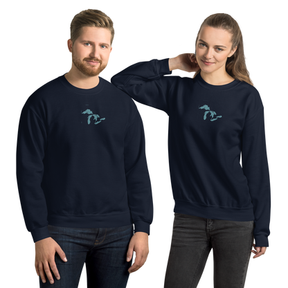 Great Lakes Sweatshirt | Unisex Standard - Huron Blue Emb.