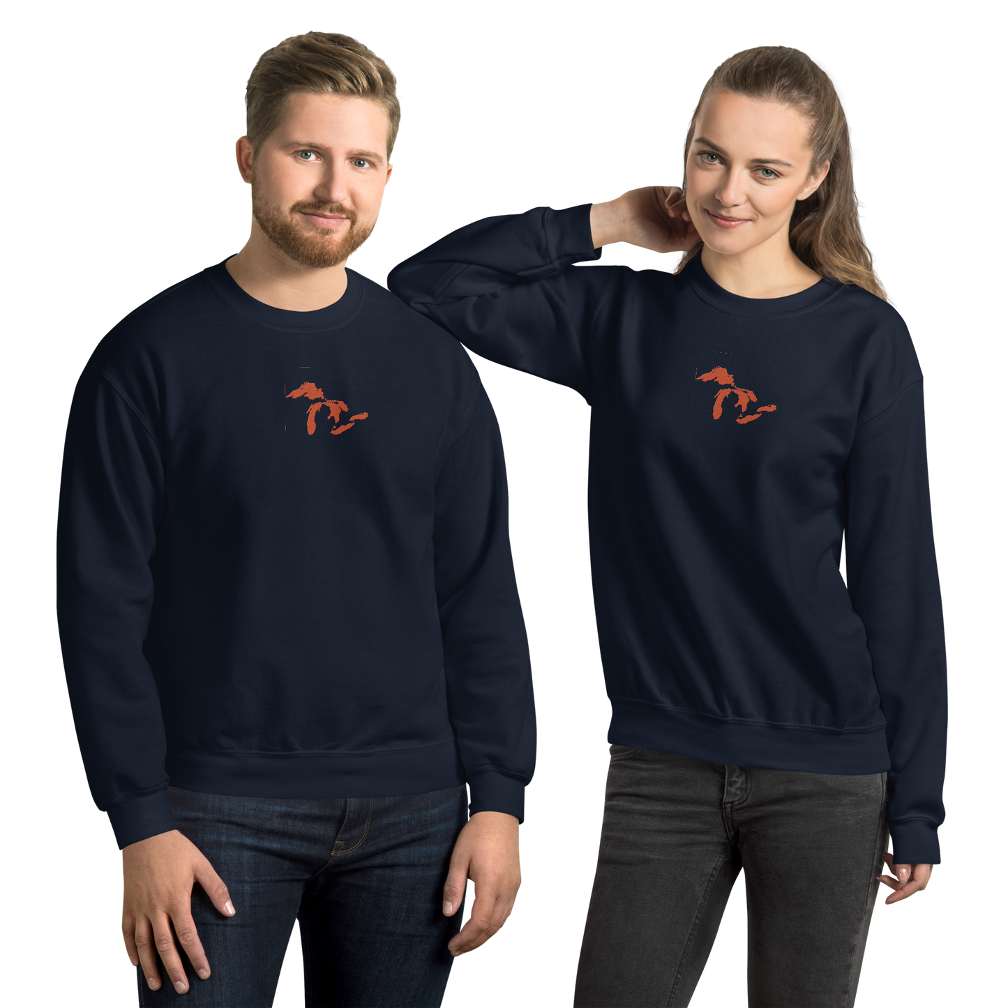 Great Lakes Sweatshirt | Unisex Standard - Maple Leaf Orange Emb.