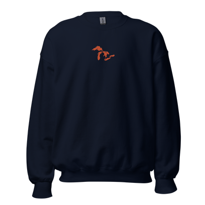 Great Lakes Sweatshirt | Unisex Standard - Maple Leaf Orange Emb.