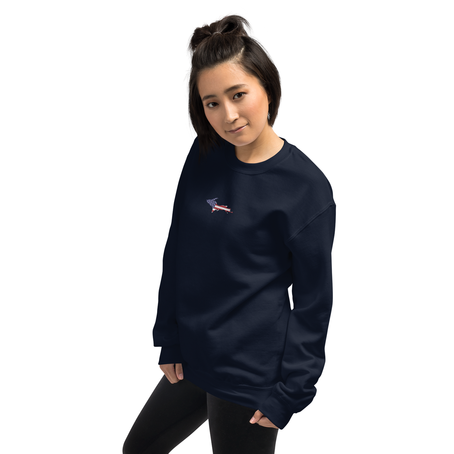 Michigan Upper Peninsula Sweatshirt (w/ Embroidered UP USA Flag Outline) | Unisex Standard