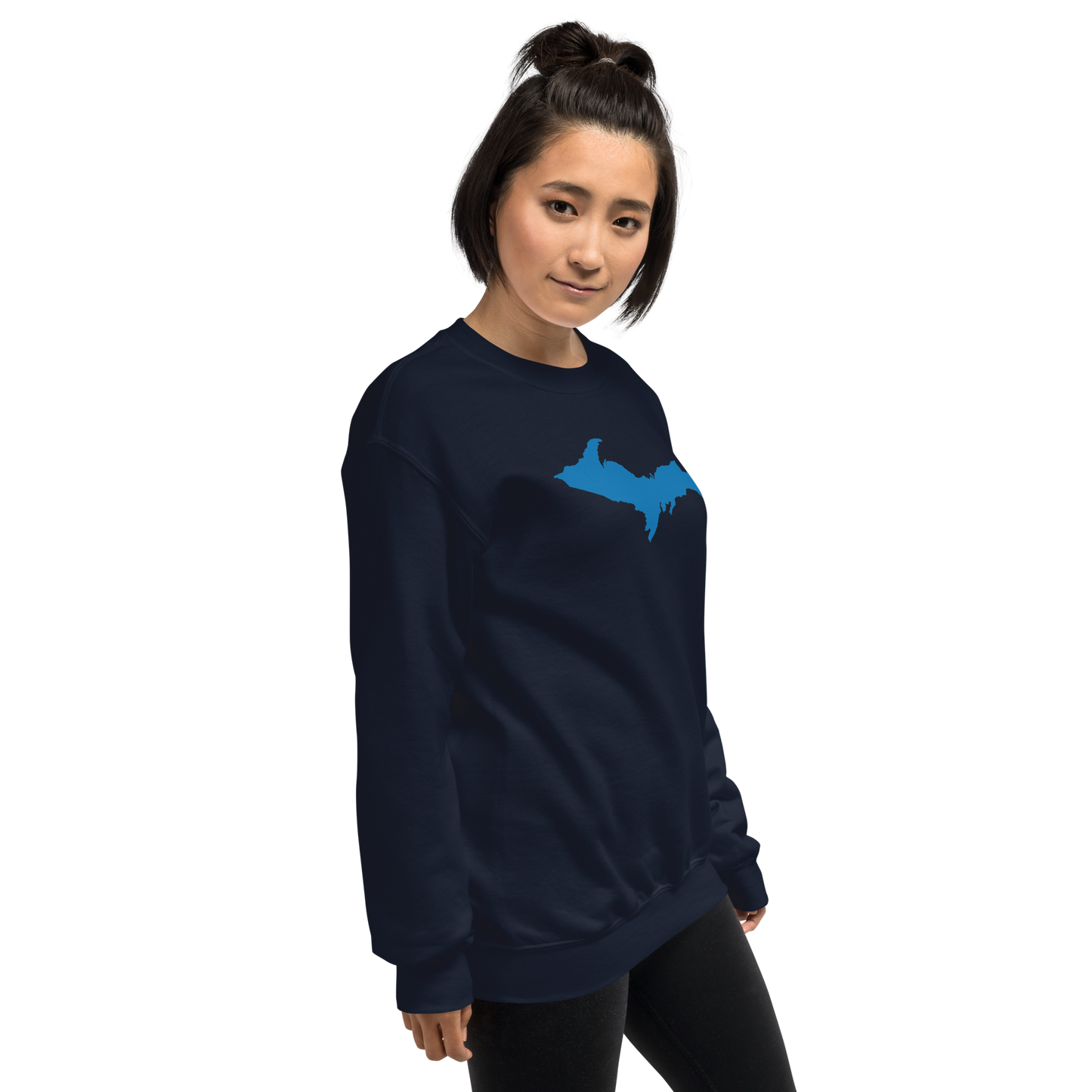 Michigan Upper Peninsula Sweatshirt (w/ Azure UP Outline) | Unisex Standard