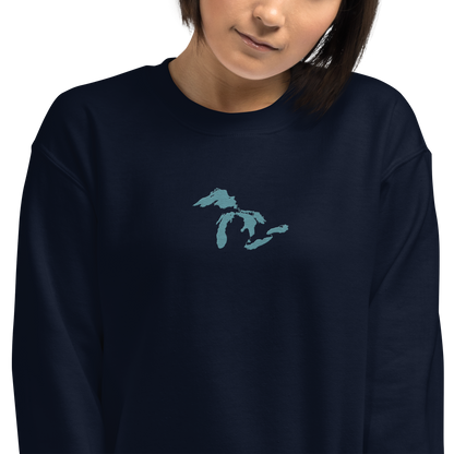 Great Lakes Sweatshirt | Unisex Standard - Huron Blue Emb.