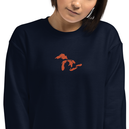 Great Lakes Sweatshirt | Unisex Standard - Maple Leaf Orange Emb.