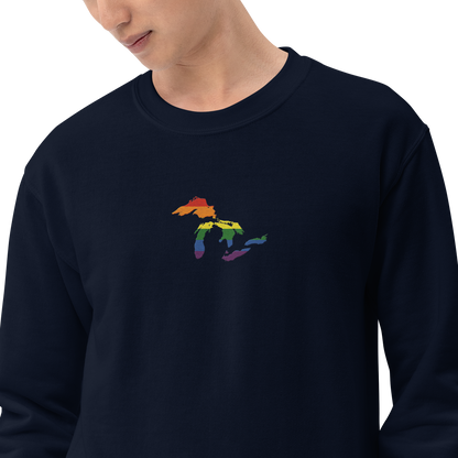 Great Lakes Sweatshirt | Unisex Standard - Rainbow Pride Emb.