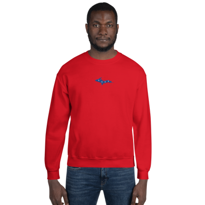 Michigan Upper Peninsula Sweatshirt (w/ Embroidered UP Quebec Flag Outline) | Unisex Standard