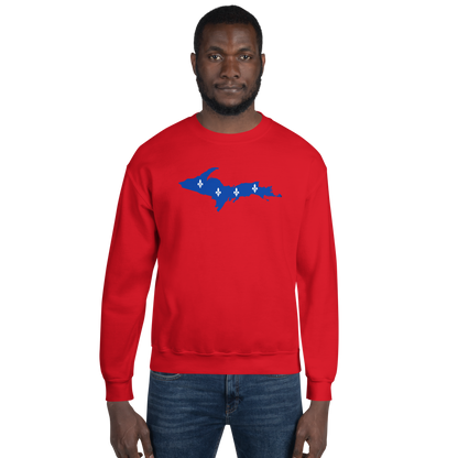 Michigan Upper Peninsula Sweatshirt (w/ UP Quebec Flag Outline) | Unisex Standard