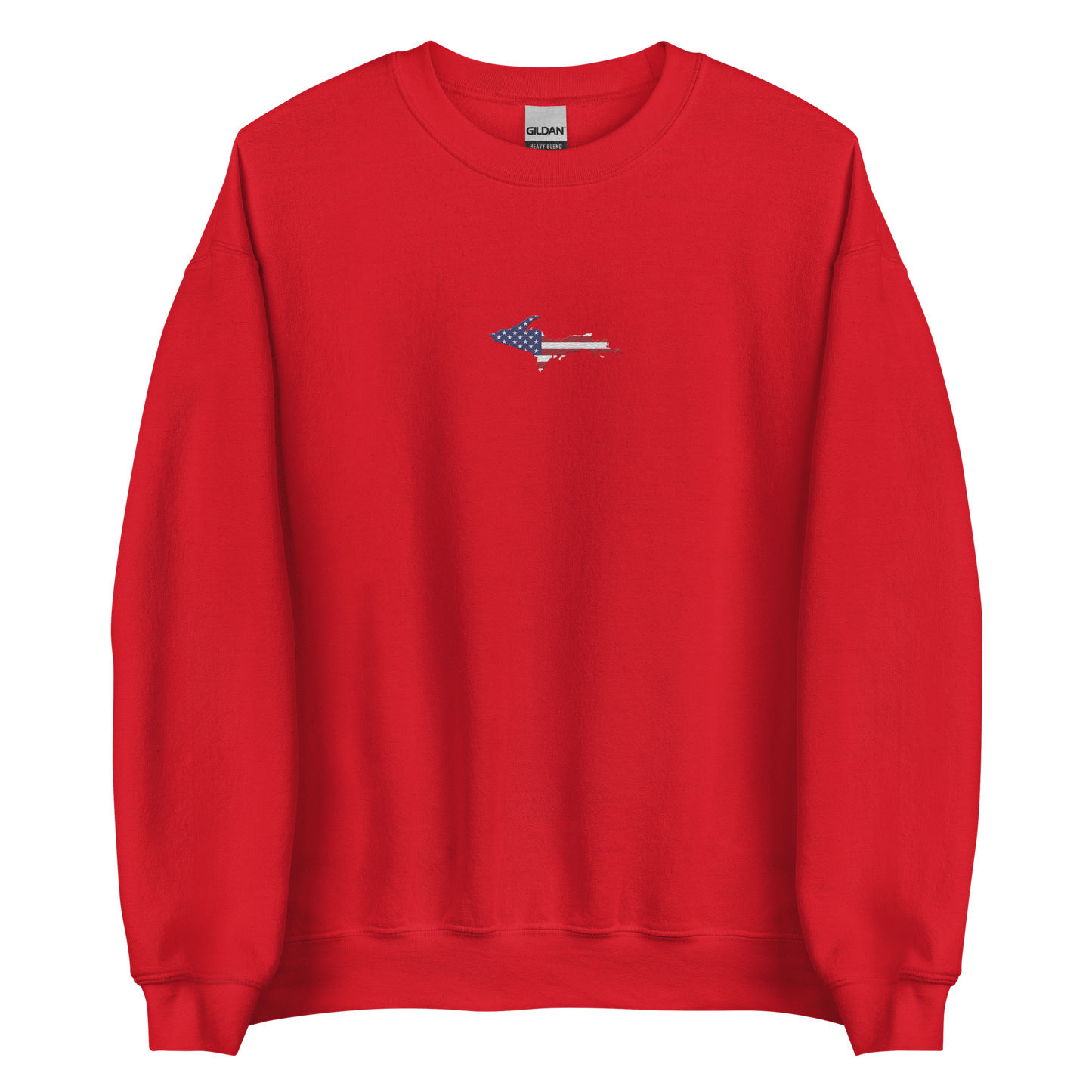 Michigan Upper Peninsula Sweatshirt (w/ Embroidered UP USA Flag Outline) | Unisex Standard