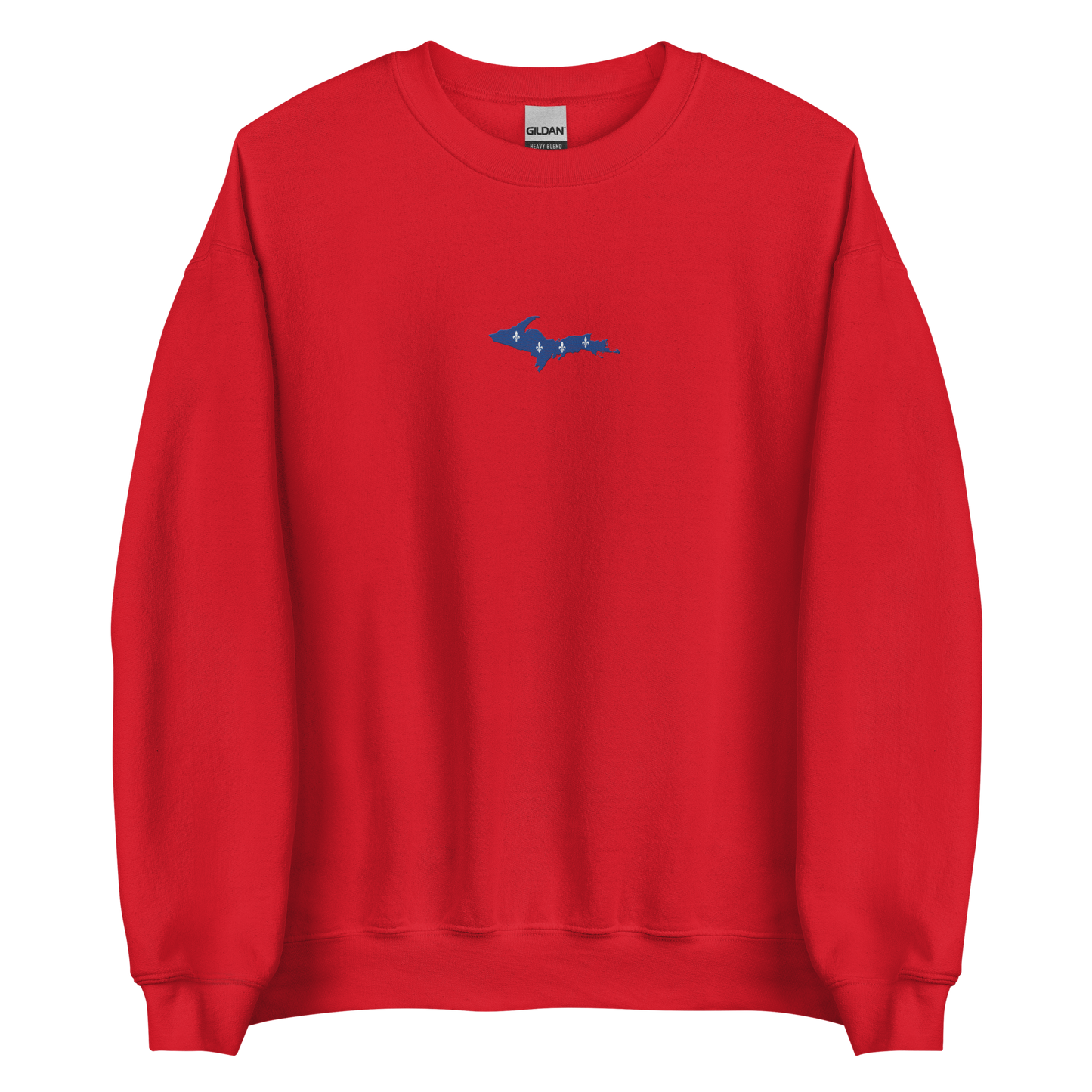 Michigan Upper Peninsula Sweatshirt (w/ Embroidered UP Quebec Flag Outline) | Unisex Standard