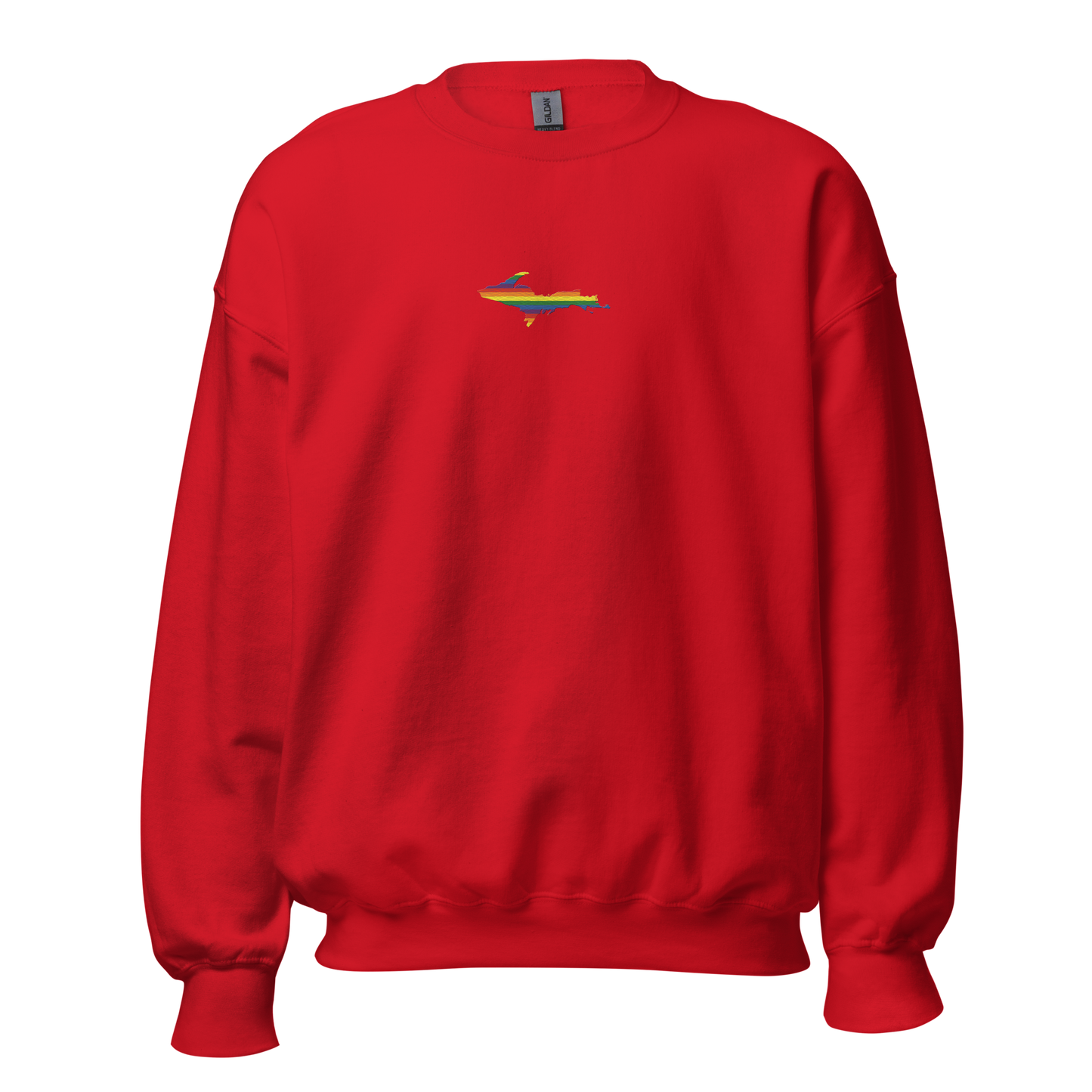 Michigan Upper Peninsula Sweatshirt (w/ Embroidered UP Pride Flag Outline) | Unisex Standard